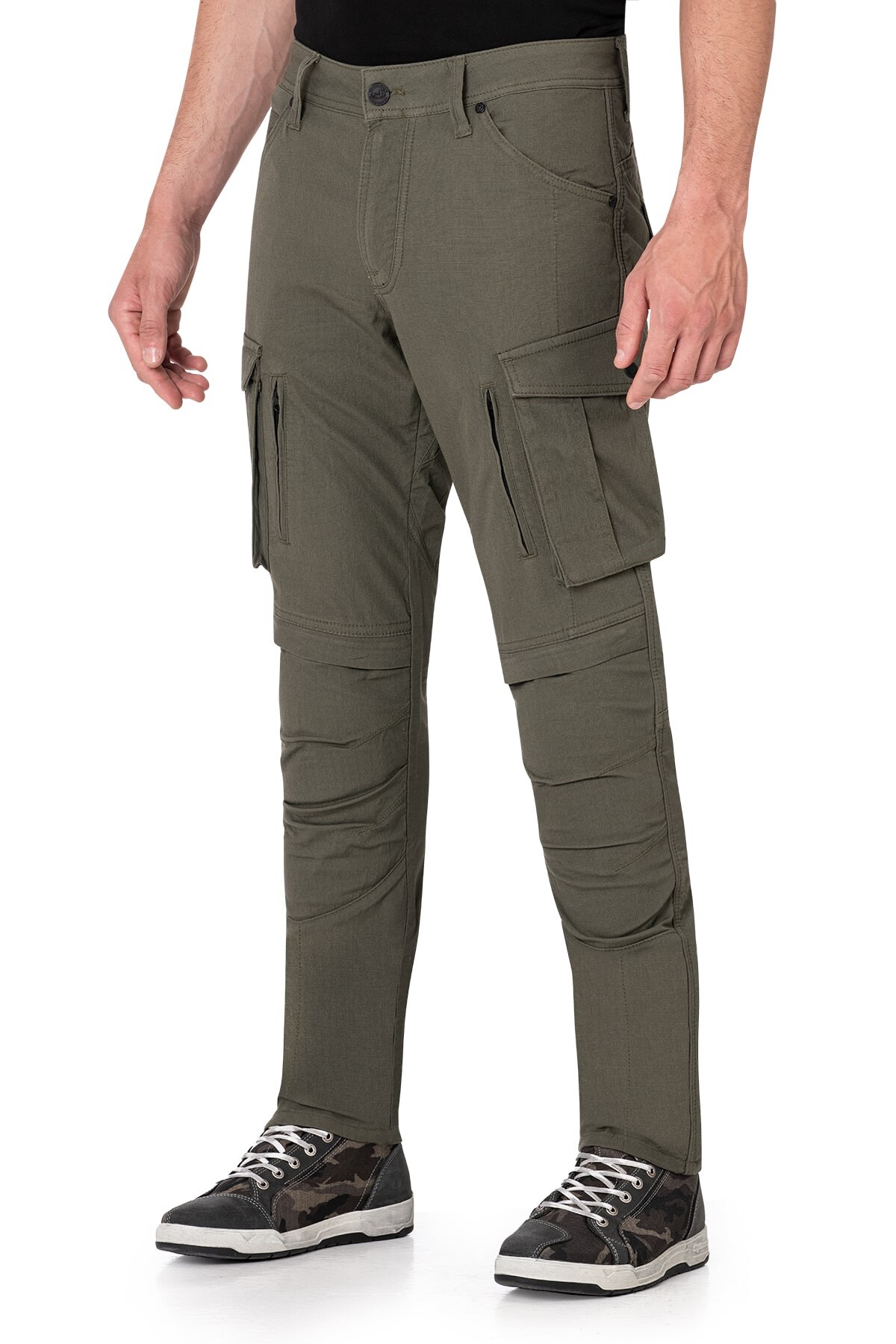 Truva Cargo Khaki Korumalı Motosiklet Pantolonu Erkek - 3