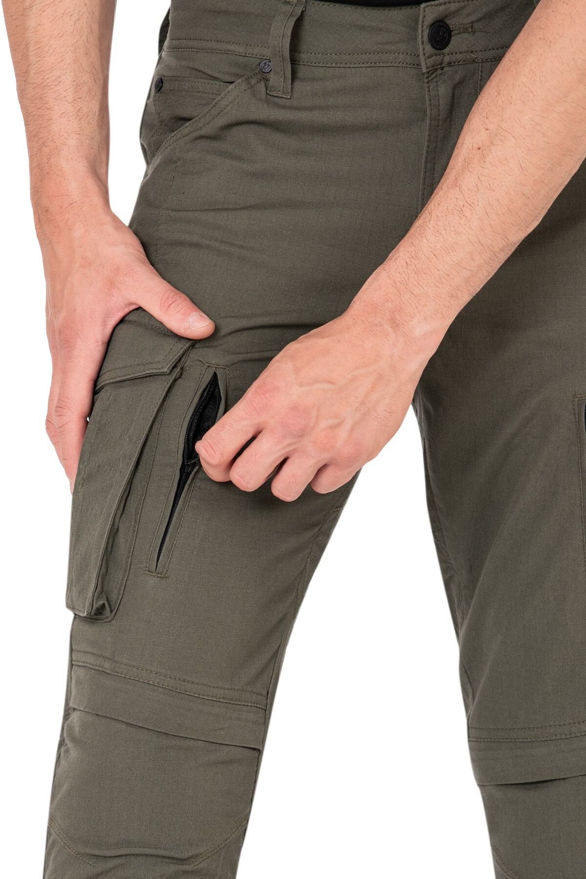Truva Cargo Khaki Korumalı Motosiklet Pantolonu Erkek - 6