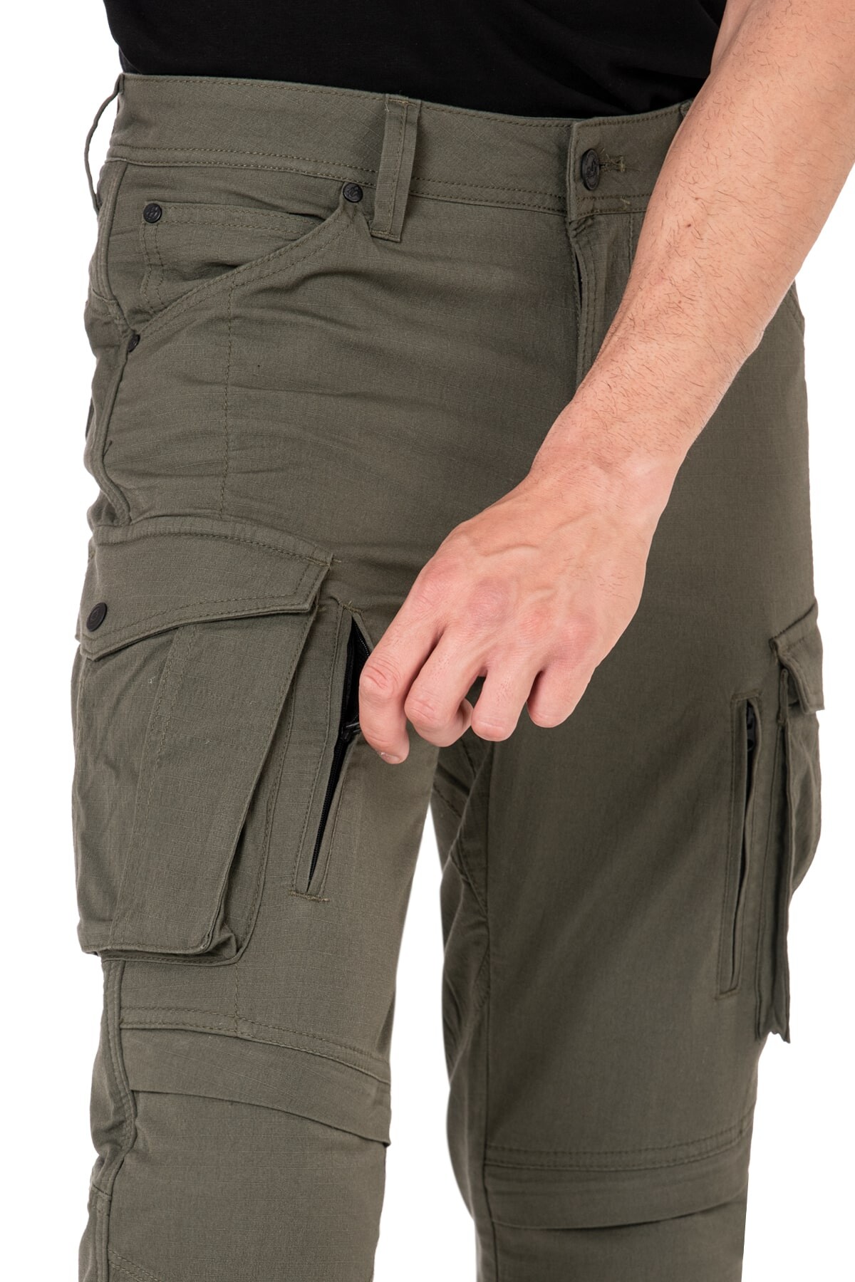 Truva Cargo Khaki Korumalı Motosiklet Pantolonu Erkek - 7