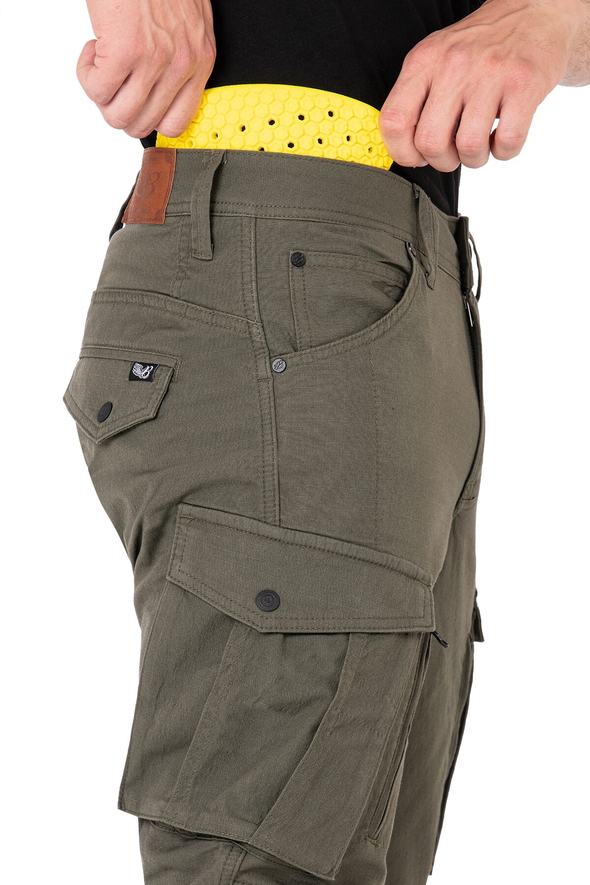 Truva Cargo Khaki Korumalı Motosiklet Pantolonu Erkek - 13