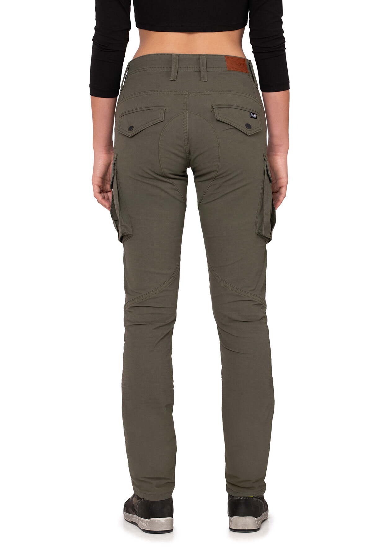 Truva Cargo Khaki Korumalı Motosiklet Pantolonu Kadın - 4