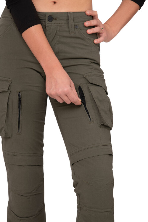 Truva Cargo Khaki Korumalı Motosiklet Pantolonu Kadın - 10