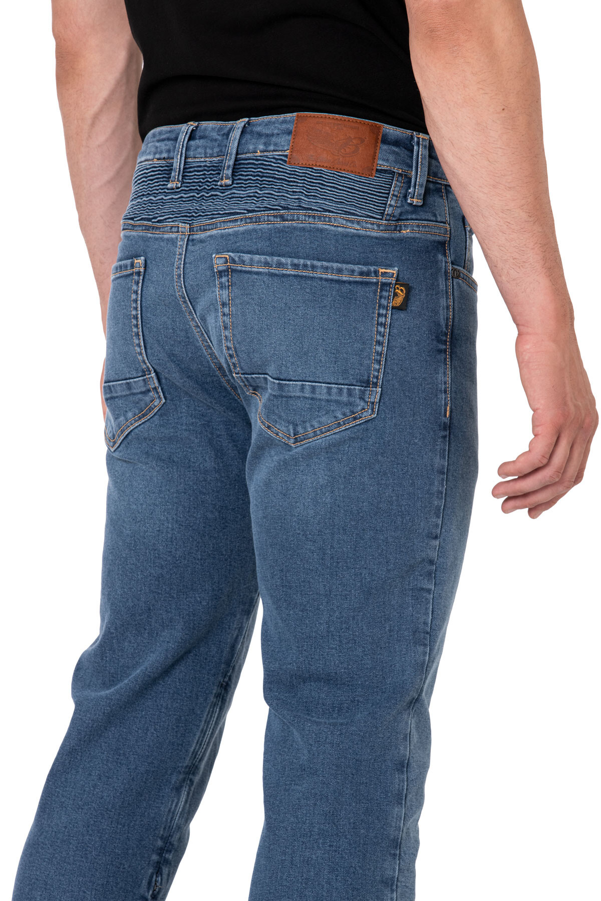 Urbanizer Blue Korumalı Motosiklet Kot Pantolonu - 7