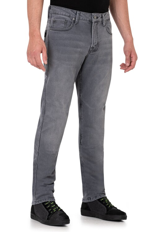 Urbanizer Grey Korumalı Motosiklet Kot Pantolonu - The Biker Jeans
