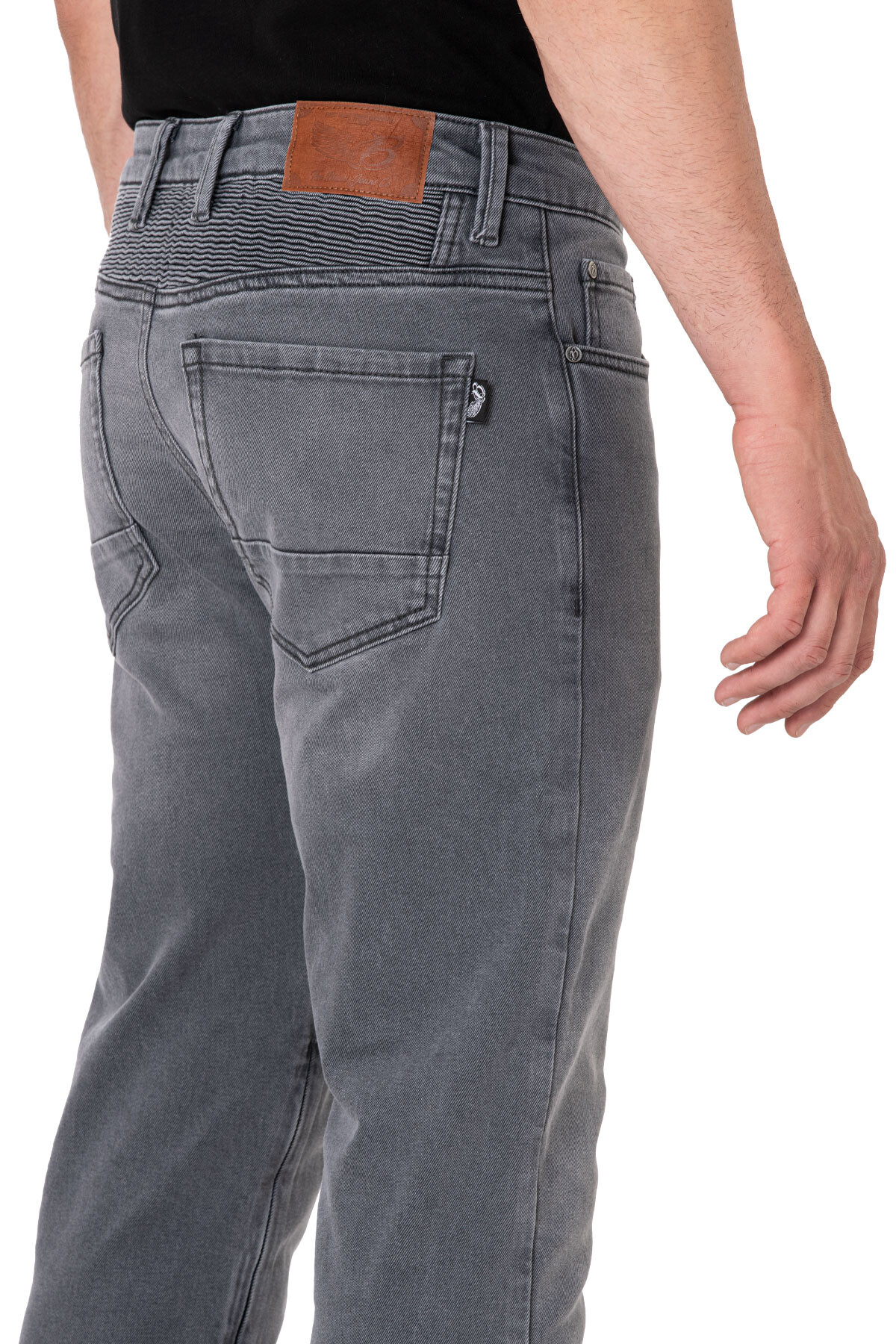 Urbanizer Grey Korumalı Motosiklet Kot Pantolonu - 7