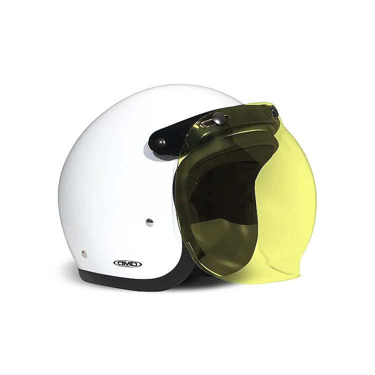 Vintage Flip Up Bubble Visor Yellow Vizör - DMD